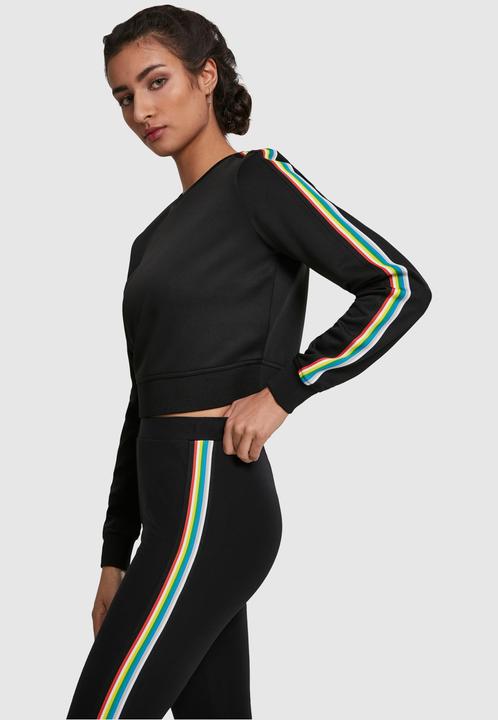 Actual product image Urban Classics Ladies Multicolor Taped Sleeve Crewneck (XXL)