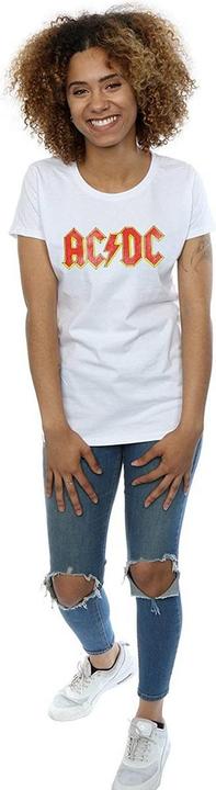 Actual product image AC/DC Womens/Ladies Distressed Logo Cotton T-Shirt (S)