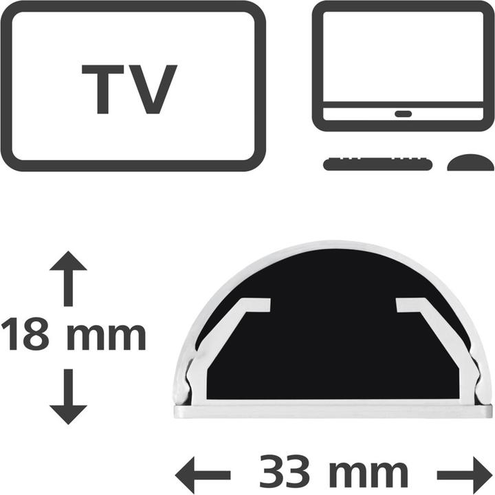 Actual product image Hama Aluminium cable duct, half round (Duct, 110 cm)