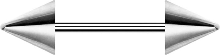 Produktbild Star Piercing Micro Barbell silber mit zwei Cones (Chirurgenstahl 316L, ohne Messing)