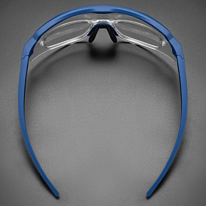 Actual product image Rockbros Polarised Cycling Glasses with UV Protection and Corrective Insert - Purple (Grey, Grey)