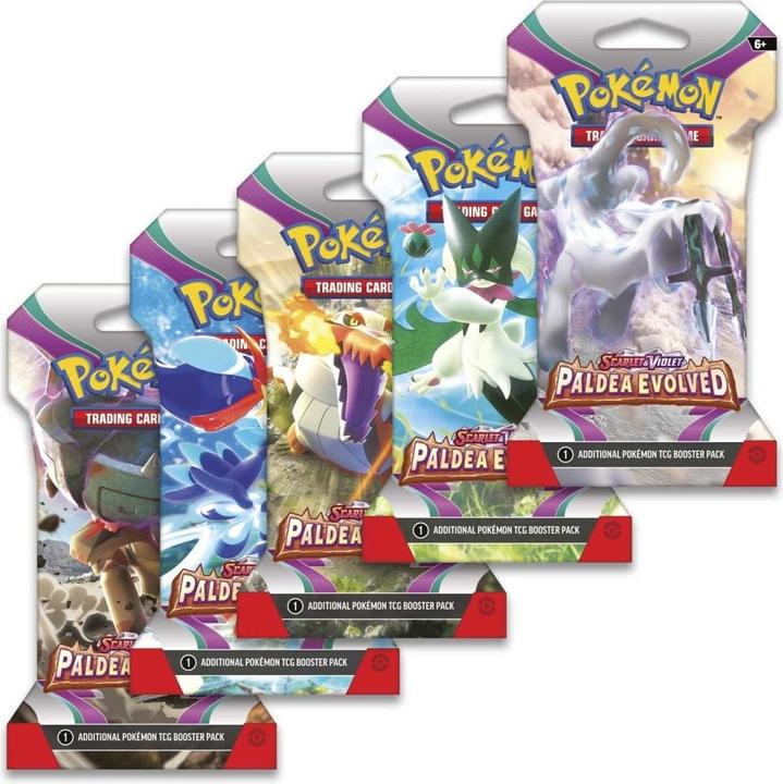 Immagine prodotto Pokémon JCC - Écarlate et Violet - Pack de Booster Blister Évolutions à Paldea (1 Booster aléatoire) (Inglese, Pacchetto Booster)