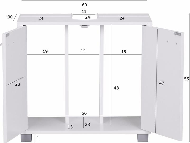 Produktbild Wohnling Unterschrank (60 x 30 x 55 cm)