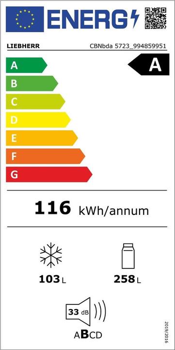 Energie-Label Liebherr CBNbda 5723-20 (360 l)