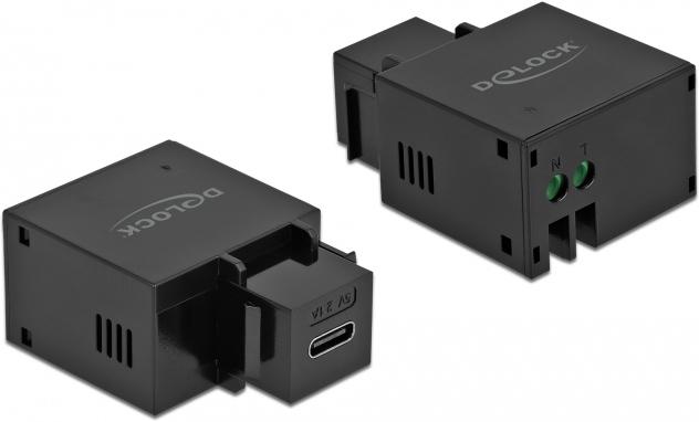 Immagine prodotto Delock Modulo Keystone con presa di ricarica USB Type-C™ 2.1 A nero (10.50 W)