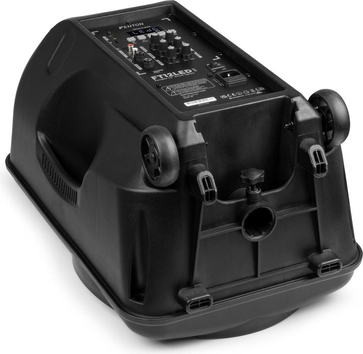 Actual product image Fenton Speaker Bluetooth - FT12LED MK2 karaoke box met LEDâ€™s, accu en microfoon - Voor (Active)