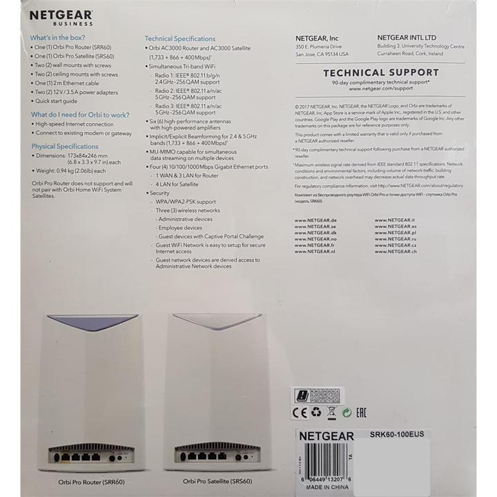 Image du produit Netgear Orbi Pro SRK60 Mesh WiFi Set