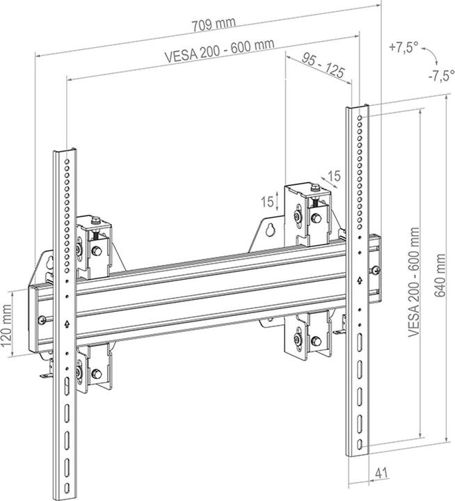 Produktbild Hagor WH SYNCHRON HD 55-75 (Wand, 55", 150 kg)