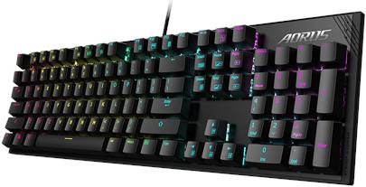 Actual product image Gigabyte AORUS K1, Mechanical gaming keyboard, RGB LED lighting, EN, Black, with cable (Eng. Int., Cable)