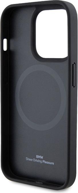 Produktbild BMW BMHMP15LSLLBK iPhone 15 Pro 6.1" czarny/black MagSafe Leather Hot Stamp (Apple iPhone 15 Pro)