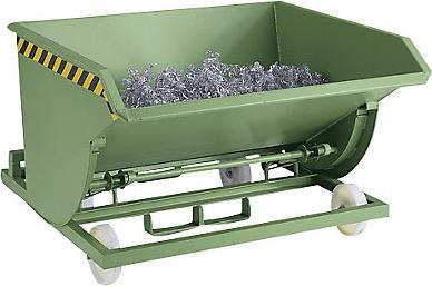 Produktbild eurokraft pro Kippbehälter für Späne, mit Polyamidrädern (300 l)
