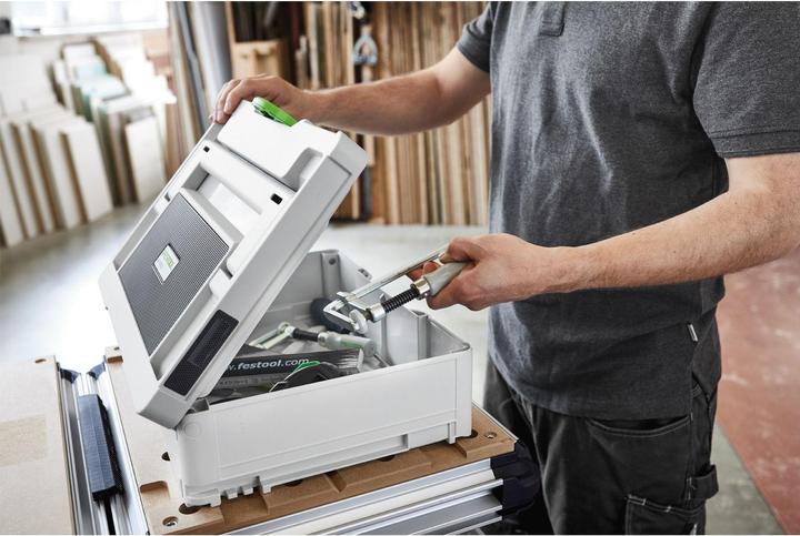 Image du produit Festool Systainer avec enceinte Bluetooth® intégrée SYS3 BT20 M 137 (Fonctionnement sur secteur)
