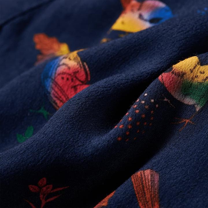 Produktbild VidaXL Kinderkleid mit Langen Ärmeln Marineblau (116)