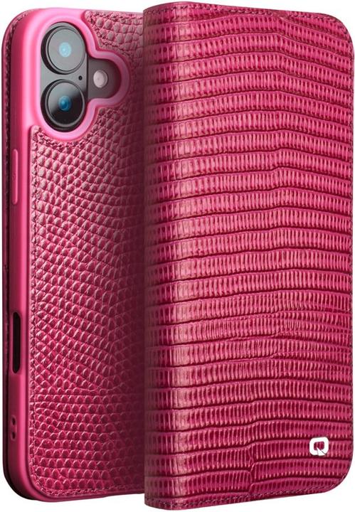Actual product image QiAlino Fourre Flip Croco cuir véritable (Apple iPhone 16)