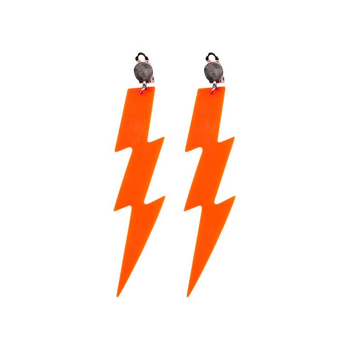 Produktbild Wicked Costumes 80's Neon Ohrringe Blitz in Neon Orange
