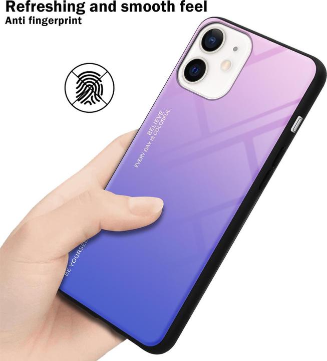 Image du produit Cadorabo Couverture en verre TPU 2 couleurs (Apple iPhone 12 mini)