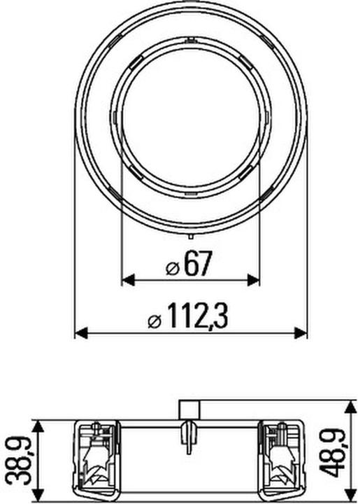 Actual product image Hella Reflector for ARTEGA