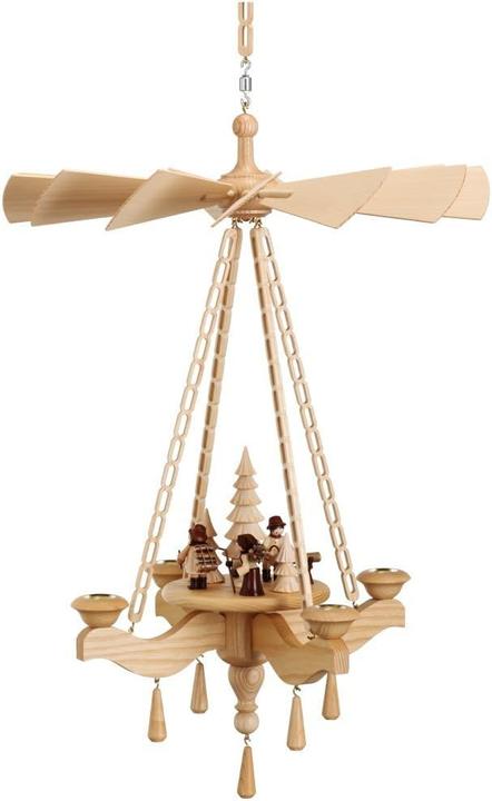 Actual product image Volkskunstwerkstatt Unger Deckenpyramide Waldfiguren mit Teelichtaufsätzen