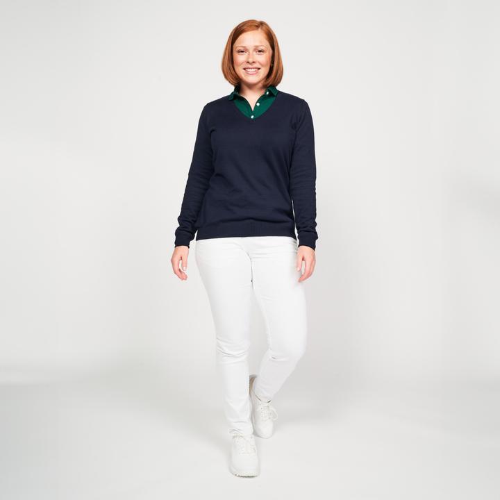 Produktbild Inesis Damen Golf Pullover V-Ausschnitt Baumwolle - CW100 marineblau (XS)