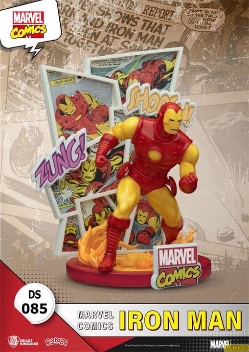 Actual product image Beast Kingdom Marvel Comics diorama PVC D-Stage Iron Man 16 cm