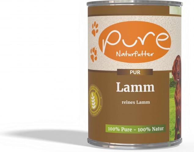 Produktbild Pure Naturfutter Hundemenü PUR-Fleischdose Lamm (Adult, 1 Stk., 400 g)