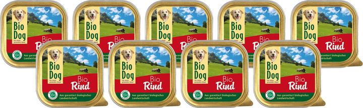 Produktbild BioDog Nassfutter Rind, 9 x 300g (Adult, 1 Stk., 2980 g)