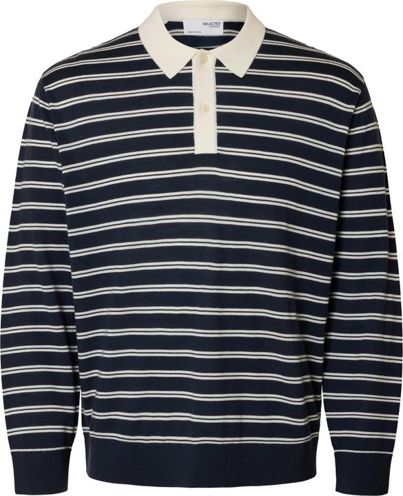 Actual product image Selected Homme 100% Merinowoll Langarm-Poloshirt (XL)
