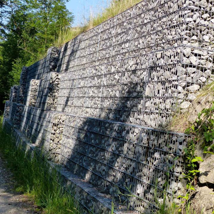 Produktbild Wiltec Gabione 100x50x30cm aus Drahtgitter Gabionenzaun Gabionenwand Steinkorb