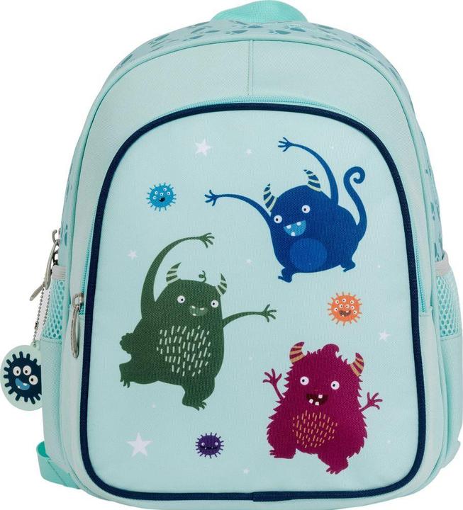 Image du produit A Little Lovely Company Sac à dos avec compartiment isotherme Monster BPMOBU36 bleu clair 27x32x19cm