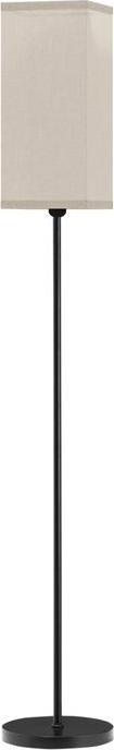 Image du produit Swisshandel24 Moderne Stehlampe mit Kunstleinen-Schirm, Fussschalter, für Wohnzimmer Schwarz (E27)