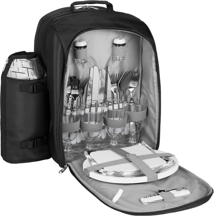 Immagine prodotto Brubaker Picknickrucksack für 4 Personen inkl. Kühlfach + Iso-Flaschenhalter