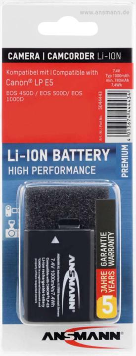 Immagine prodotto Ansmann Batteria Canon LP-E5 (Accumulatore di carica elettrica)