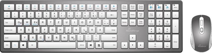 Produktbild MediaRange BT TASTATUR+MAUS QWERTZ DE MROS135 kabellos silber (DE, Kabellos)