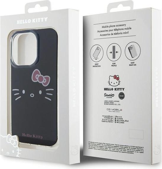Immagine prodotto Hello Kitty HKHCP15LHKHLK Custodia rigida per iPhone 15 Pro 6.1" czarny/nero IML Kitty Face (Apple iPhone 15 Pro)