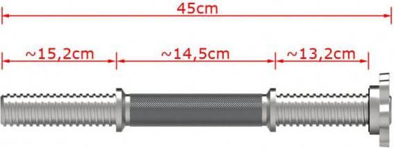 Immagine prodotto IFS Barra manubri 30x450 mm, blocco a stella