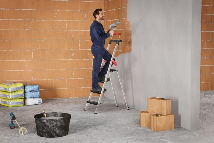 Actual product image Hailo L100 TopLine, aluminium safety stepladder, 7 steps (Stile, 17 cm)