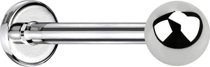 Produktbild Star Piercing Micro Threadless Labret silber mit Kugel (ohne Messing, Chirurgenstahl 316L)