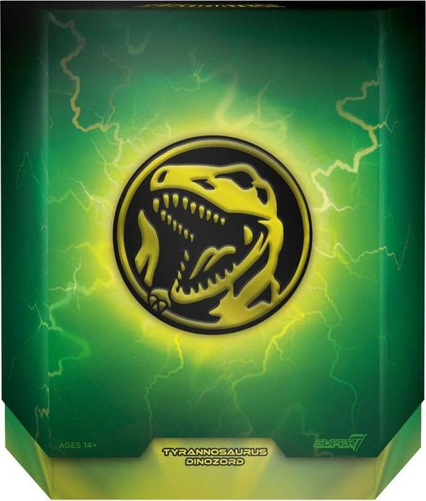 Actual product image Super7 Mighty Morphin Power Rangers figurine Ultimates Tyrannosaurus Dinozord 20 cm