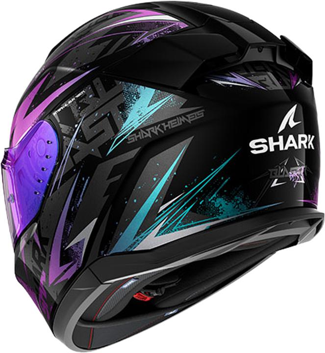 Image du produit Shark Casque Intégral D-Skwal 3 Blast-R / Noir / Violet / Brillant XS (XS)