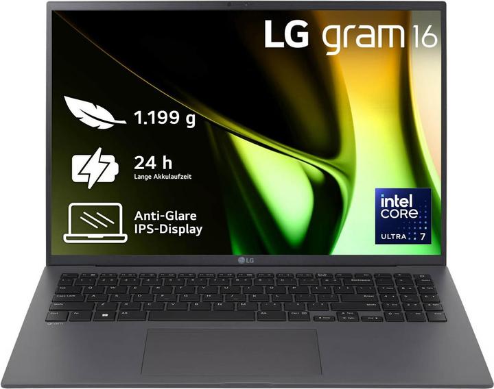 LG gram 16" Core Ultra 7 155H 16GB/1TB SSD Win11 grey 16Z90S-G.AA79G (15.98", Intel Core Ultra 7 155H, 16 GB, 1000 GB, DE)