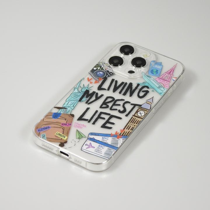 Immagine prodotto PhoneLook Coque Gel silicone trasparente Vivere la mia vita migliore (Apple iPhone 15 Pro)