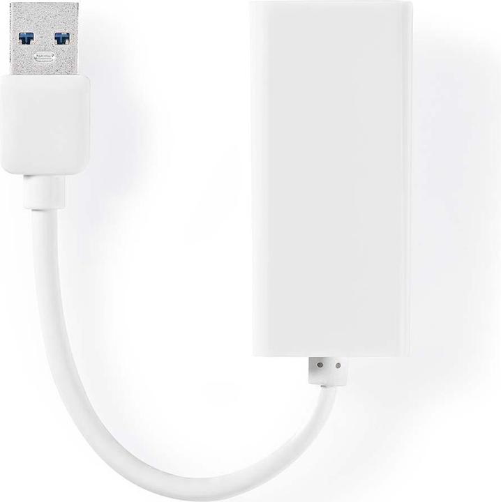 Actual product image Nedis USB-A Adapter | USB 3.2 Gen 1 | USB-A male | RJ45 female | 1 Gbps | 0.20 m | Round | Vernick