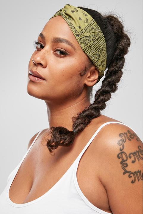 Actual product image Urban Classics Bandana Print Headband 2-Pack