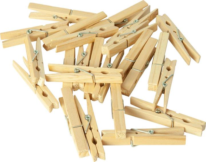 Actual product image Natura Punto Wooden clothespins, 24 pieces, natural