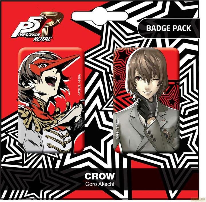 POPbuddies Persona 5 Royal Ansteck-Buttons Doppelpack Crow / Goro Akechi
