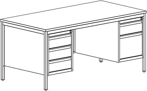 Immagine prodotto eurokraft basic Scrivania, grigio chiaro (160 cm, 80 cm)