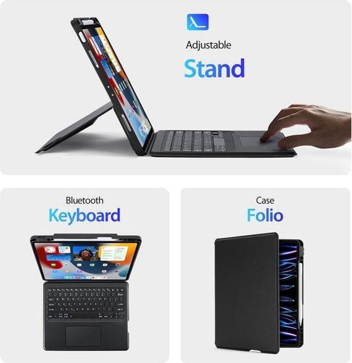 Produktbild Dux Ducis DK Series Keyboard Case (US, iPad Pro 12.9 2020 (4. Gen), iPad Pro 12.9 2021 (5. Gen), iPad Pro 12.9 2022 (6. Gen))