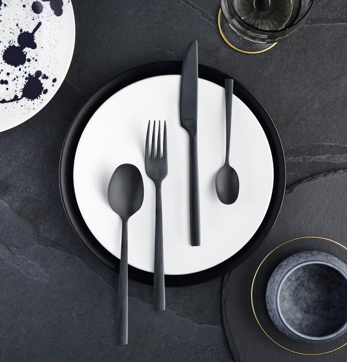 Produktbild Amefa MANILLE Besteckset 16-teilig PVD, schwarz vintage, für 4 Personen (16 Stück, Besteck Set)