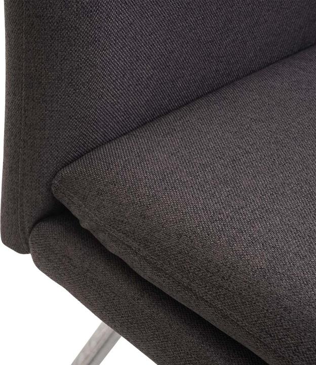 Immagine prodotto Swisshandel24 Panca, panca per sala da pranzo panca imbottita, schienale in tessuto/tessuto acciaio inox (160 cm)