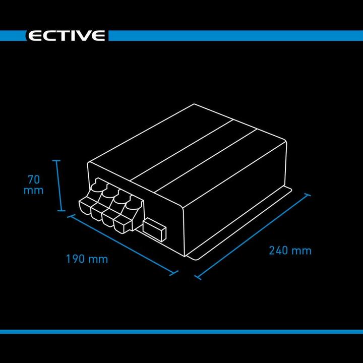 Actual product image Ective SBB 50 24V to 24V charge booster with MPPT charge controller 50A (1.60 kg)